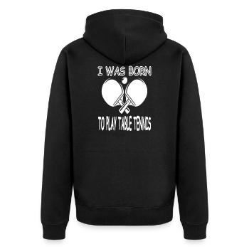 Tennis de table tennis de table raquette cadeau athlète - Veste à capuche bio Premium Unisexe - noir - Dos - Nico (187cm)