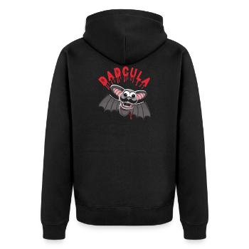 Funny Dadcula Halloween for Dad - Unisex Premium Bio Zip Hoodie - Schwarz - Hinten - Nico (187cm)
