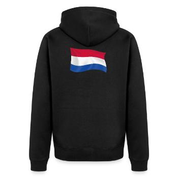 Holland Netherlands flag patriot gift state - Unisex Premium Organic Zip Hoodie - black - Back - Nico (187cm)