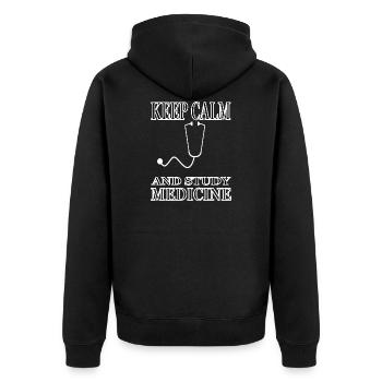 Médecine Étudiant en médecine Étudier la médecine Professeur - Veste à capuche bio Premium Unisexe - noir - Dos - Nico (187cm)