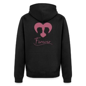 L'arbre de l'amour fête la Saint-Valentin pour toujours - Veste à capuche bio Premium Unisexe - noir - Dos - Nico (187cm)