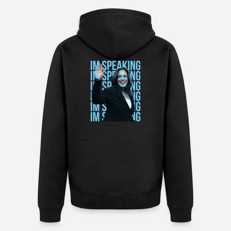 Kamala Harris je parle - Veste à capuche bio Premium Unisexe - noir