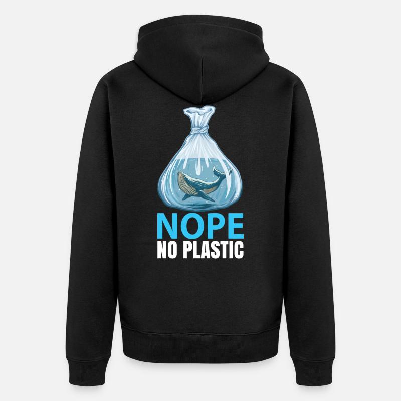 baleine - Veste à capuche bio Premium Unisexe - noir