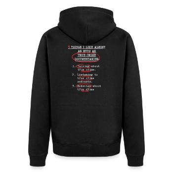 True Crime Krimifan Kriminalpodcast Krimi - Veste à capuche bio Premium Unisexe - noir - Dos - Nico (187cm)
