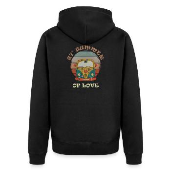 Hippie Van Vintage Retro 1967 Summer of Love - Veste à capuche bio Premium Unisexe - noir - Dos - Nico (187cm)