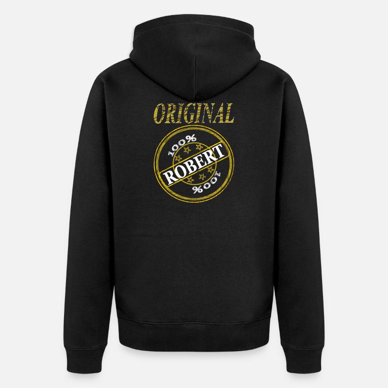 Je m’appelle Robert Original 100 % Cadeau Robert - Veste à capuche bio Premium Unisexe - noir