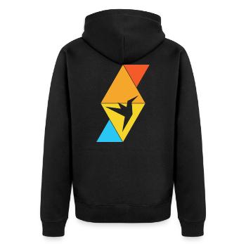 Colibri - Veste à capuche bio Premium Unisexe - noir - Dos - Nico (187cm)