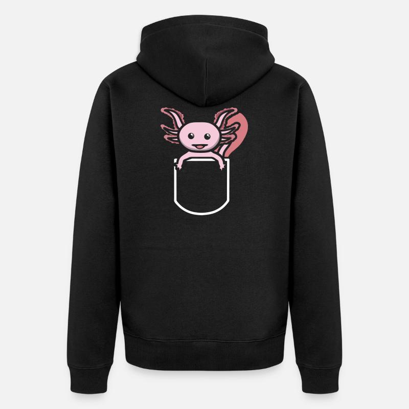 Doux Axolotl - Veste à capuche bio Premium Unisexe - noir