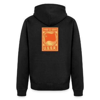 USSR Pioner Lenin cadeau Union soviétique Komsomol - Veste à capuche bio Premium Unisexe - noir - Dos - Nico (187cm)