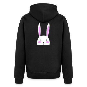 Bébé Lapin Lapin Enfants Doux Grossesse Enfant - Veste à capuche bio Premium Unisexe - noir - Dos - Nico (187cm)