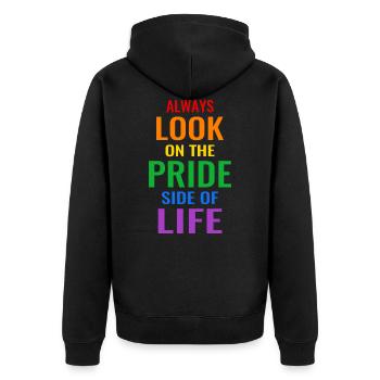 LGBT Arc-en-ciel Gay Pride gay lesbienne drôle - Veste à capuche bio Premium Unisexe - noir - Dos - Nico (187cm)