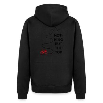Roadbike - nothing but the top - Unisex Premium Organic Zip Hoodie - black - Back - Nico (187cm)