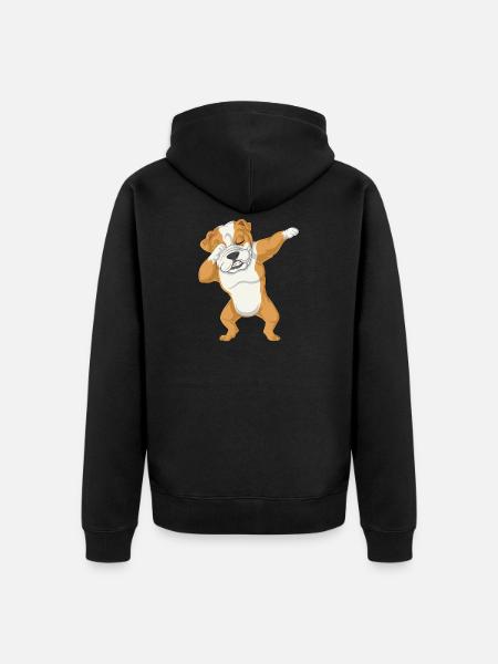 Dabbing Bouledogue anglais - Veste à capuche bio Premium Unisexe - noir