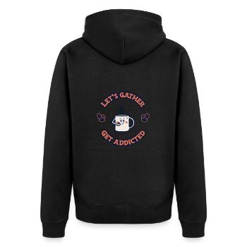 Devenir accro au café - Veste à capuche bio Premium Unisexe - noir - Dos - Nico (187cm)
