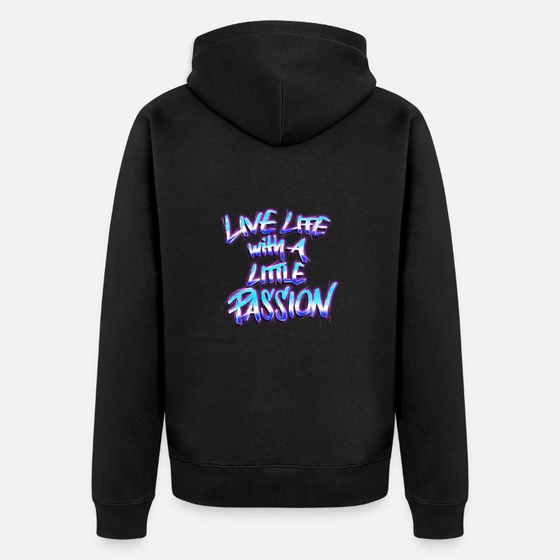 graffiti en direct - Veste à capuche bio Premium Unisexe - noir