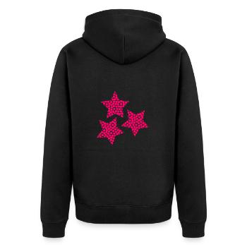 HAPPY NEW YEAR. SAINT SYLVESTER. NEW YEAR - Unisex Premium Organic Zip Hoodie - black - Back - Nico (187cm)