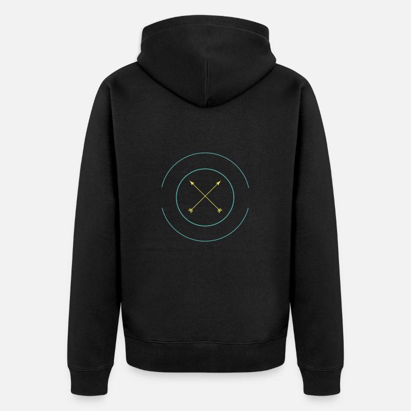 Lebe dein Leben - Unisex Premium Bio Zip Hoodie - Schwarz