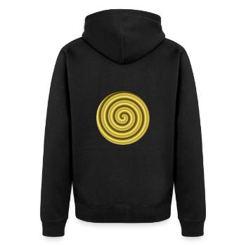 Idée cadeau d’or d’hypnose 3D Illusion d’optique - Veste à capuche bio Premium Unisexe - noir - Dos - Nico (187cm)
