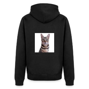 Chat chat chaton doux - Veste à capuche bio Premium Unisexe - noir - Dos - Nico (187cm)