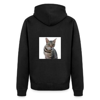 Chat chat chaton doux - Veste à capuche bio Premium Unisexe - noir - Dos - Nico (187cm)