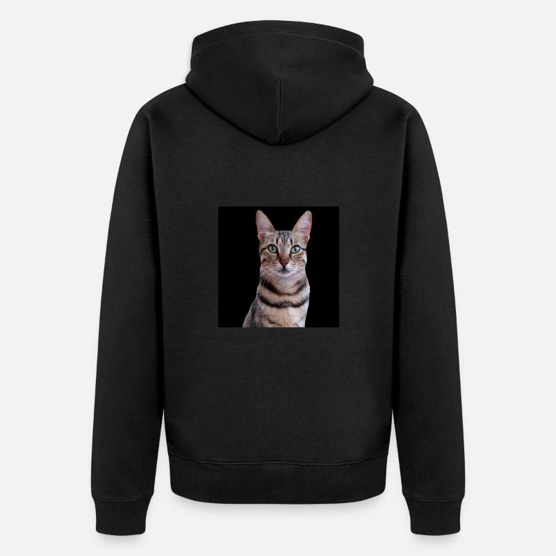 Katze Katzen - Unisex Premium Bio Zip Hoodie - Schwarz