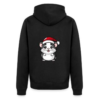 Hamster Weihnachten Noël - Veste à capuche bio Premium Unisexe - noir - Dos - Nico (187cm)