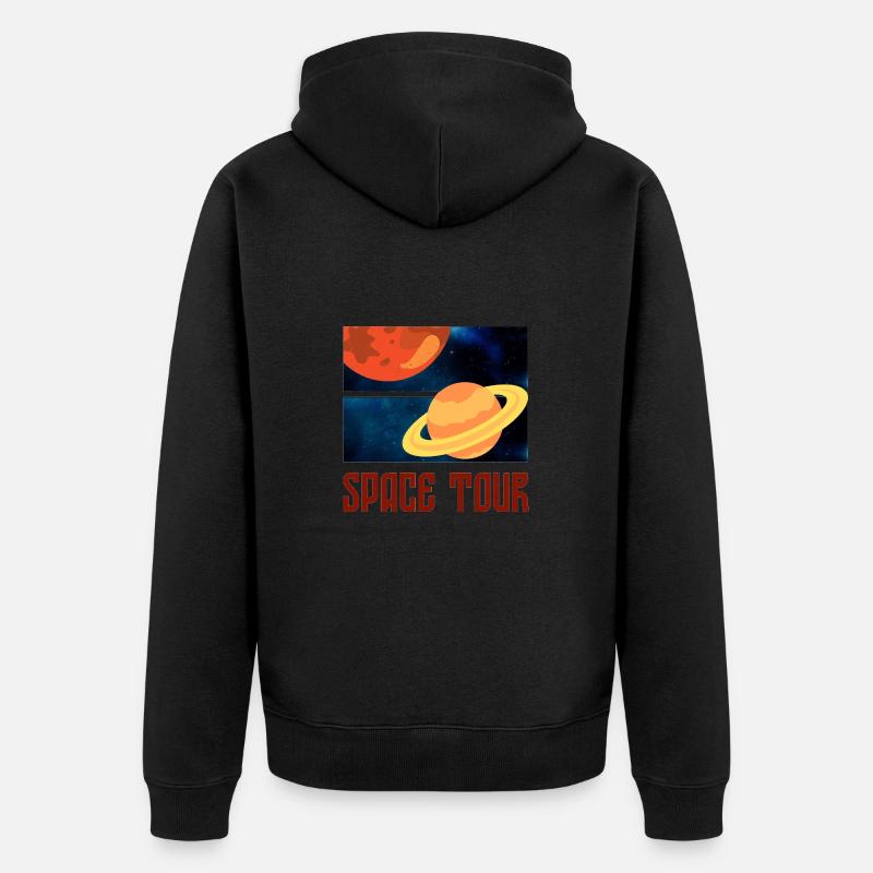 Space Tour - Veste à capuche bio Premium Unisexe - noir
