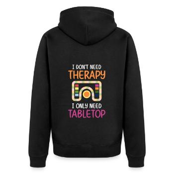 Joueur de plateau de jeu de société Personnage Nerd - Veste à capuche bio Premium Unisexe - noir - Dos - Nico (187cm)