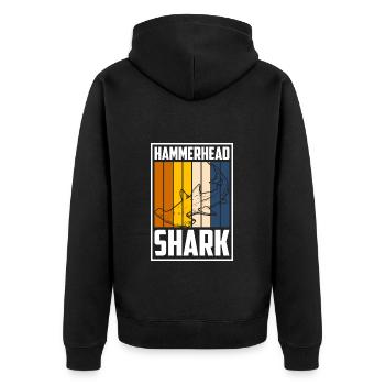 Requin Ailerons de requin Voile Poisson prédateur - Veste à capuche bio Premium Unisexe - noir - Dos - Nico (187cm)