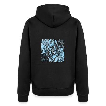 Abstract blue background - Unisex Premium Organic Zip Hoodie - black - Back - Nico (187cm)