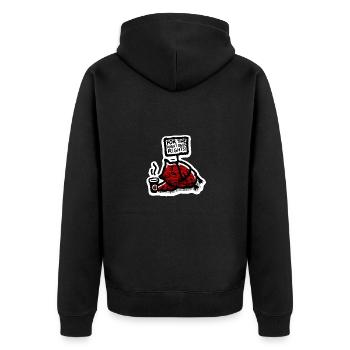 Pour les droits des noctambules ! - Veste à capuche bio Premium Unisexe - noir - Dos - Nico (187cm)
