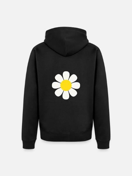 Gänseblümchen Blume Daisy Flower - Unisex Premium Organic Zip Hoodie - black