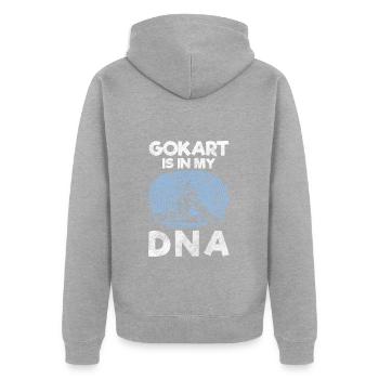 Gokart Driver Go kart Racing - Unisex Premium Organic Zip Hoodie - heather grey - Back - Nico (187cm)