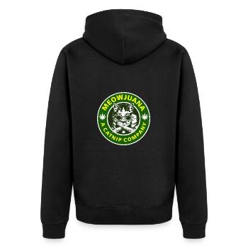 Chat et Meowjuana - Veste à capuche bio Premium Unisexe - noir - Dos - Nico (187cm)