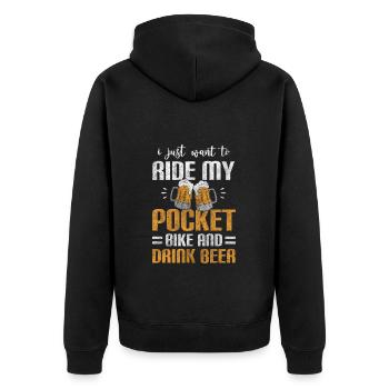 Motorcycle Motorcycle Dirt Son - Unisex Premium Organic Zip Hoodie - black - Back - Nico (187cm)