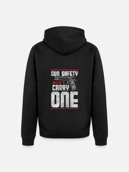 Gun Lovers Shooting Firearm - Unisex Premium Organic Zip Hoodie - black