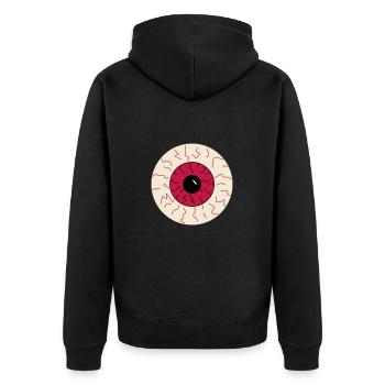 Halloween bloodshot eye - Unisex Premium Organic Zip Hoodie - black - Back - Nico (187cm)