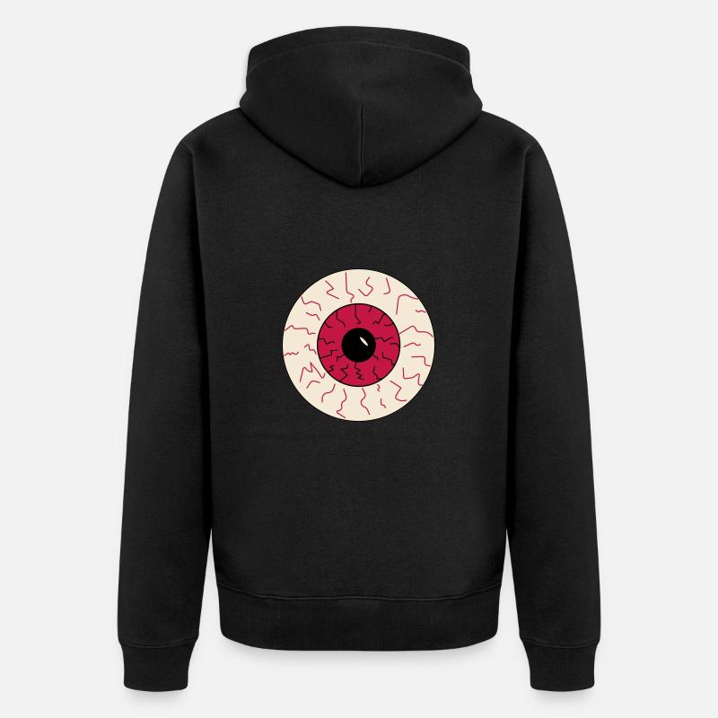 oeil injecté de sang halloween - Veste à capuche bio Premium Unisexe - noir