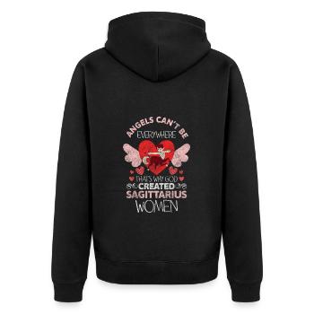 Étoile de novembre Sagittaire - Veste à capuche bio Premium Unisexe - noir - Dos - Nico (187cm)