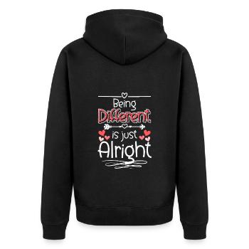 Perfect Rainbow Creative Style - Unisex Premium Organic Zip Hoodie - black - Back - Nico (187cm)