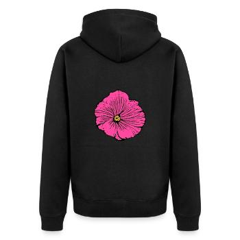 Muttertags Geschenk Mutter Muttertag Geschenkidee  - Unisex Premium Bio Zip Hoodie - Schwarz - Hinten - Nico (187cm)