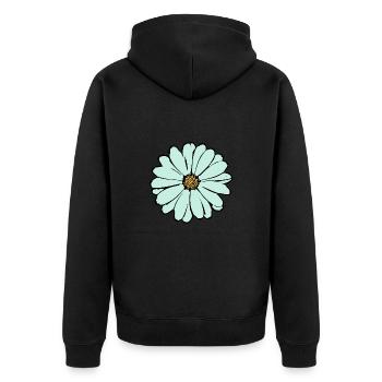 Muttertags Geschenk Mutter Muttertag Geschenkidee  - Unisex Premium Bio Zip Hoodie - Schwarz - Hinten - Nico (187cm)