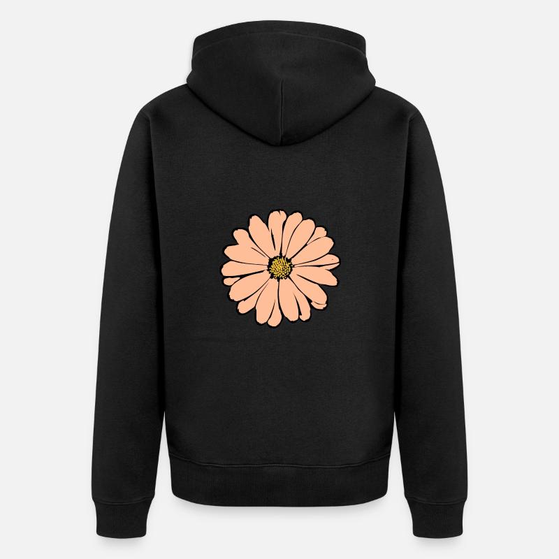 Fleur Pastel Fleurs Fleurs Pastel - Veste à capuche bio Premium Unisexe - noir
