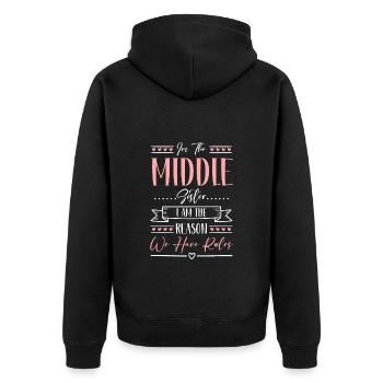 Vivre une famille inséparable - Veste à capuche bio Premium Unisexe - noir - Dos - Nico (187cm)