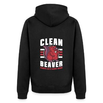 Rodent Tree Trunk - Unisex Premium Organic Zip Hoodie - black - Back - Nico (187cm)