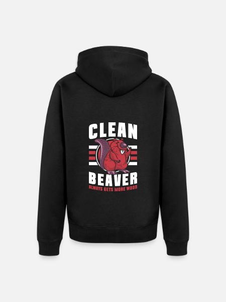 Rodent Tree Trunk - Unisex Premium Organic Zip Hoodie - black