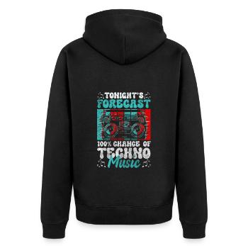House Celebrations Hardstyle DJing - Unisex Premium Organic Zip Hoodie - black - Back - Nico (187cm)