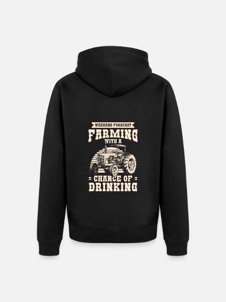 Agriculture Farm Farmer Innkeeper - Unisex Premium Organic Zip Hoodie - black