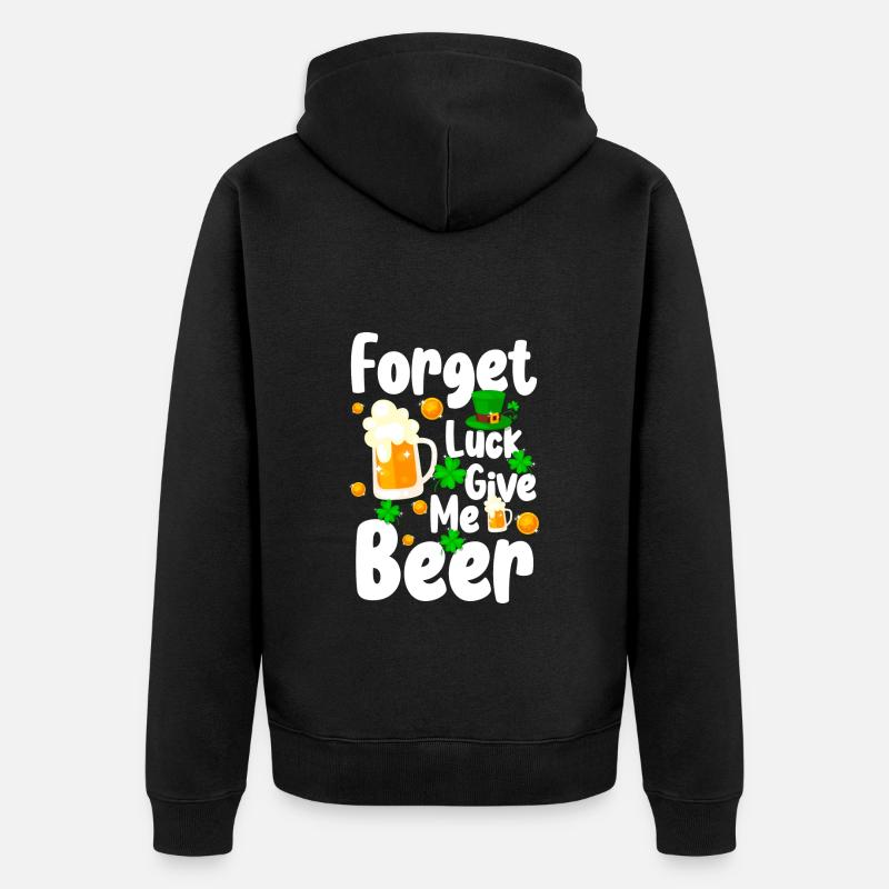 Irish Shamrock Leprechaun Celtic - Veste à capuche bio Premium Unisexe - noir