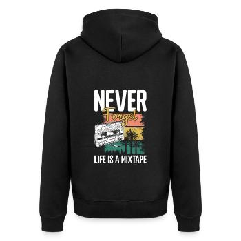Légende de la musique Rock Voiture ancienne - Veste à capuche bio Premium Unisexe - noir - Dos - Nico (187cm)